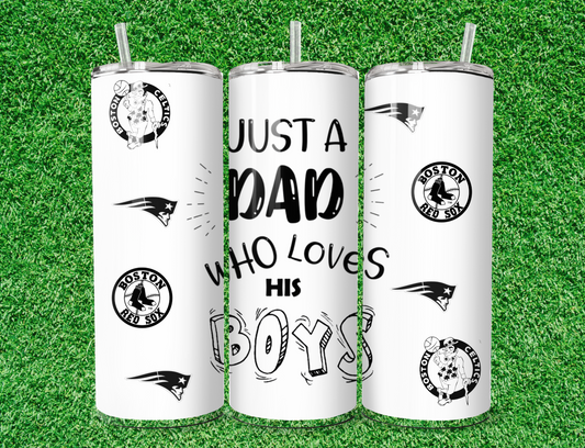 Just A Dad Who Loves His Boys (Custom)