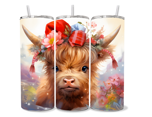 Flower Cow Tumbler