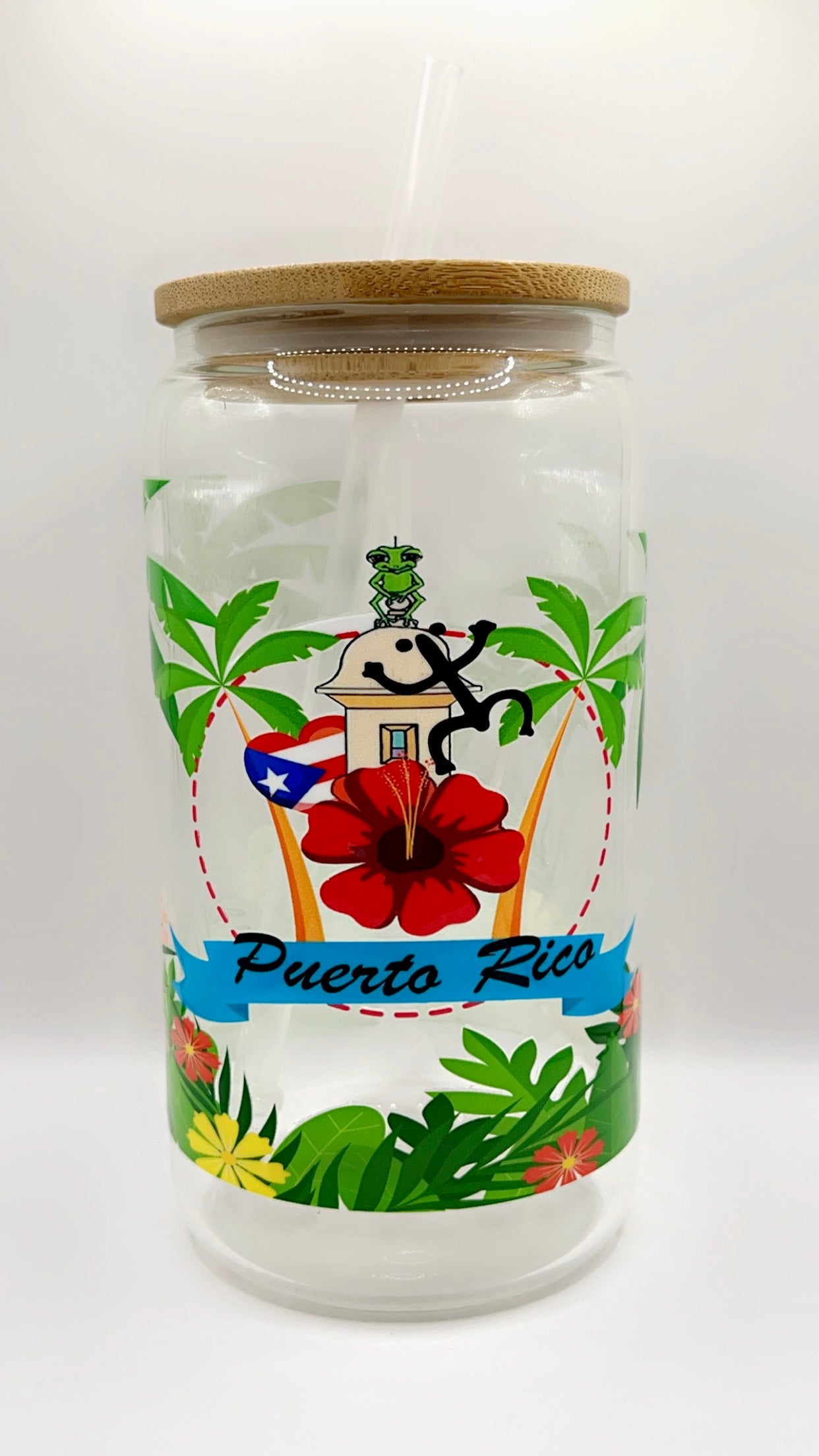 Puerto Rico Glass Jar