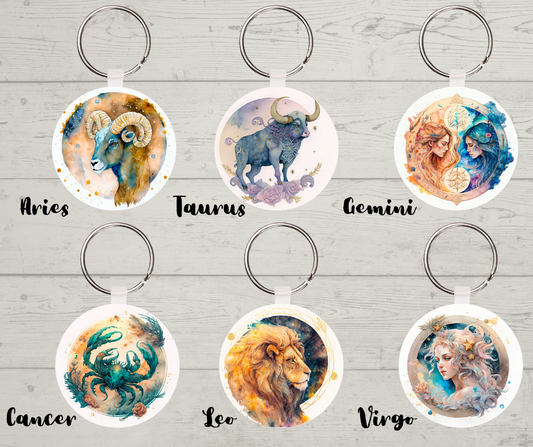 Zodiac Sign Keychain